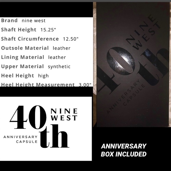 NINE WEST•LEATHER 40th Ann.CAPSULE BOOT - Picture 7 of 8